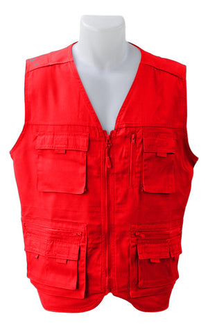 Sleeveless multi-pocket jacket V105901