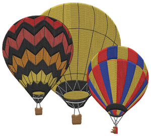 embroidery design multicolored balloons by BGC Aero