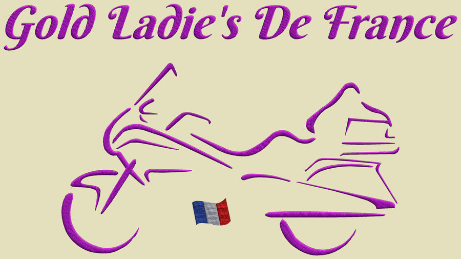 Gold Ladie's de France back embroidery