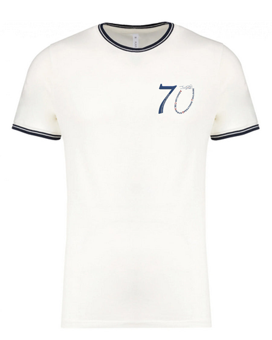 T-shirt Blanc - ACAT 70 ans - Brodé